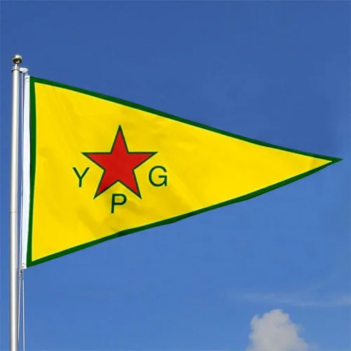 Vista 3 de Fyon Unidades de protección del pueblo YPG; bandera oficial del ala armada del Comité Supremo Kurdo 3x5ft