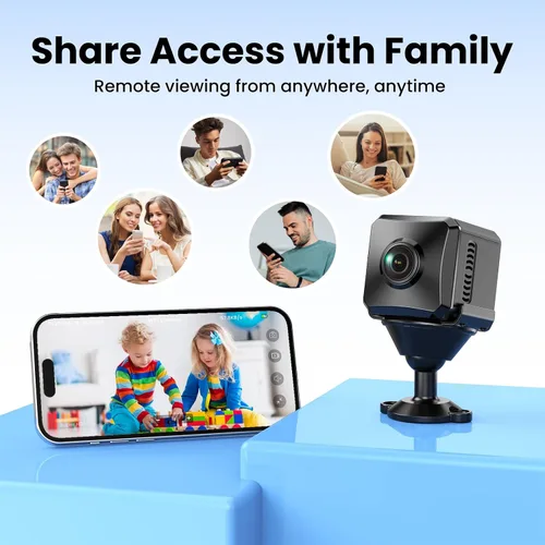 Vista 7 de VIDCASTIVE Cámara Oculta 1080P HD Mini Inalámbrica WiFi de Seguridad con Vista de Ángulo Amplio, Detección de Movimiento Humano AI