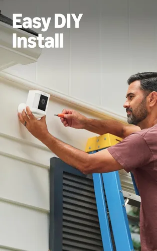 Vista 6 de Cámara con luz de enfoque inalámbrica Ring Plus: seguridad para tu casa o negocio con video HD, comunicación bidireccional, visión nocturna a