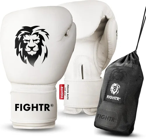Vista 8 de Guantes de boxeo FIGHTR® Pro hechos de cuero genuino Para hombres y mujeres para boxeo, MMA, Muay Thai, Kickboxing y artes marciales 10 12 14 16