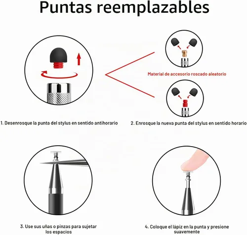 Vista 5 de Bopomofo Stylus (5 Pcs), lápiz óptico 2 en 1 para pantalla táctil, lápiz