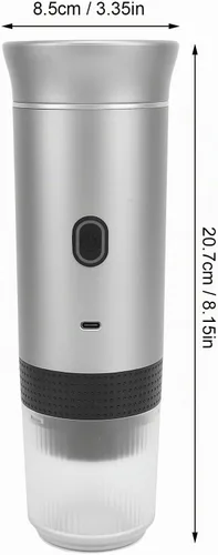 Vista 4 de Bewinner Cafetera de café espresso portátil para viajes, cafeteras eléctricas de 12 V para camping, cafetera automática para autocaravana