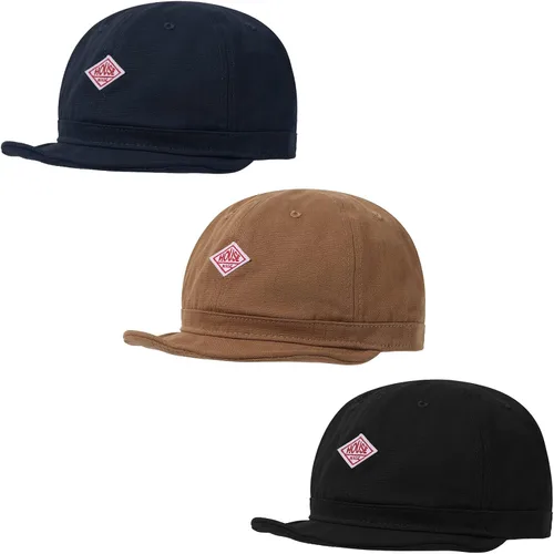 Vista 3 de Croogo Gorra de béisbol suave de ala corta, de algodón para hombre, ajustable, plana, con espalda de tirante, para papá, gorra abatible, gorra
