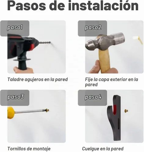 Vista 5 de Soporte de espada Katana de montaje en pared, 1 par de terciopelo acolchado ajustable gancho soporte de exhibición Samurai Sword Hanger sable de luz