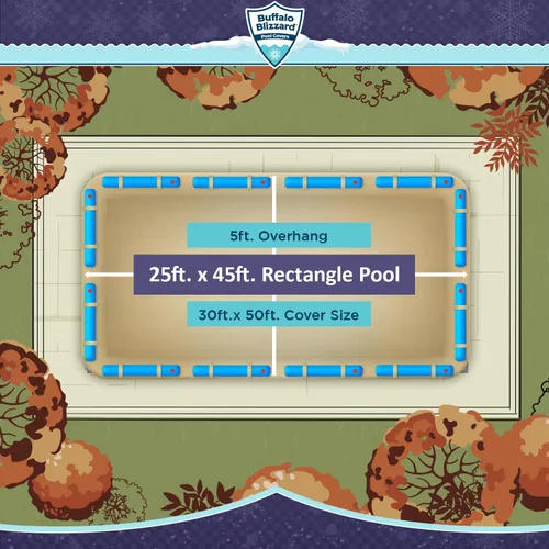 Vista 81 de Buffalo Blizzard Supreme Plus - Cubierta rectangular para piscina de invierno de 12 pies x 20 pies, color tostado/plateado, resistente para piscinas