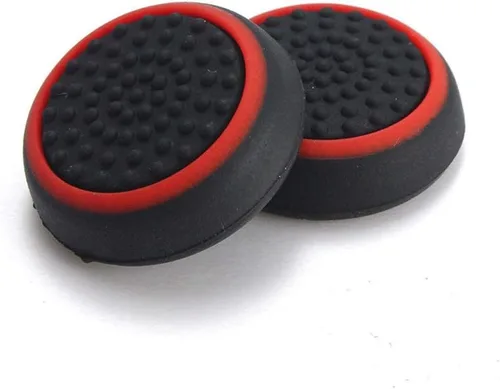 Vista 6 de Funda de silicona para palanca de mando con agarre analógico para controlador Switch NS (negro y azul)