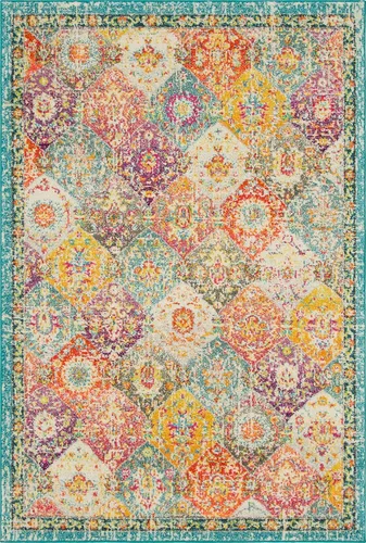 Vista 22 de Unique Loom Penrose Collection - Alfombra de área - Blake (2' 2" x 3' 1" Rectángulo, Verde/Beige)