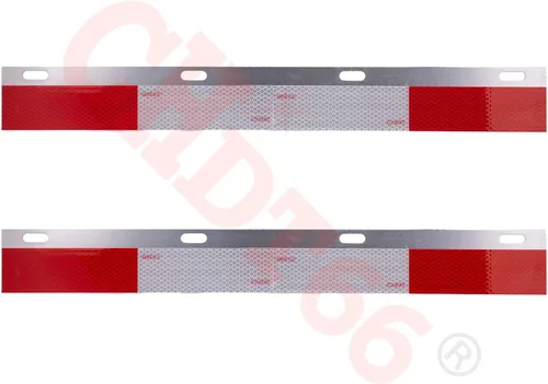 Vista 3 de Kit todo en uno de perchas para semirremolques - 30" resistente resorte cargado, distancia entre pernos: 2.5" - recto - negro con tiras reflectantes