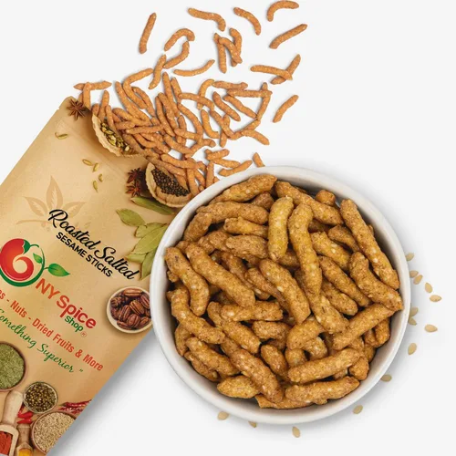 Vista 11 de NY Spice Shop Palitos de sésamo cajún – Mezcla de aperitivos tostados de sésamo cajún picante de 1 libra – Bocados crujientes de sabor picante