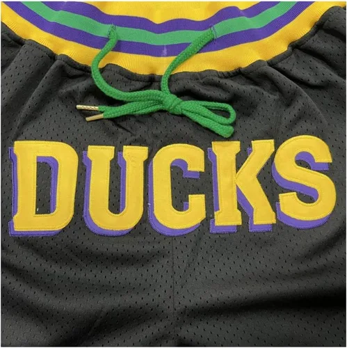 Vista 3 de D-5 Pantalones cortos de baloncesto para hombre Mighty Ducks Sport Shorts VerdeNegro