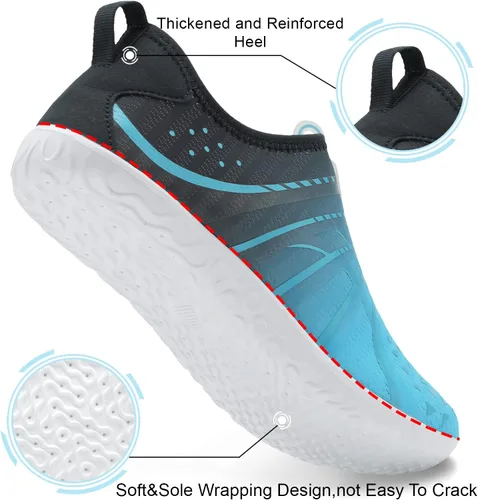 Vista 2 de Spesoul Zapatos acuáticos transpirables de secado rápido para mujer y hombre, calcetines acuáticos suaves para senderismo, natación, playa, surf