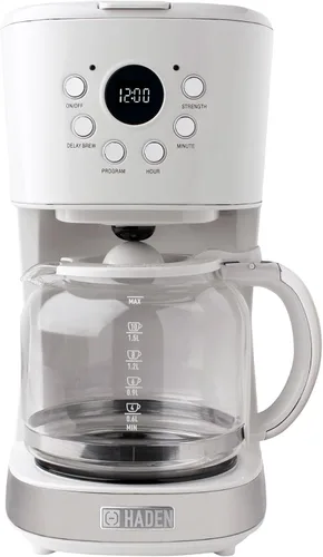 Vista 12 de Máquina de Café Haden, Cafetera de Goteo Programable de 12 Tazas con Función de Apagado Automático y Filtro de Agua Reutilizable Lavable, Negro