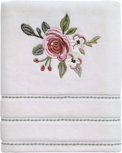 Vista 4 de Avanti Linens - Cortina de ducha, 100% cortina de ducha de poliéster, ligera y lavable a máquina, decoración floral para el hogar, 72 x 72 pulgadas