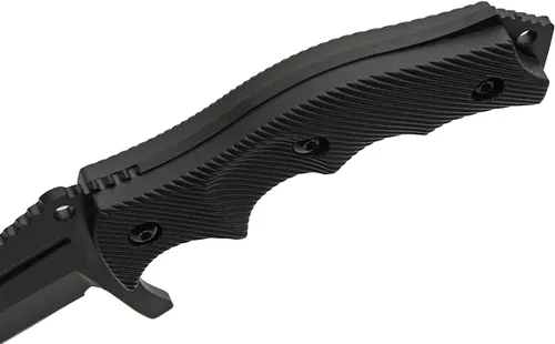 Vista 4 de Szco Supplies 8.5 "Negro Acabado Espiga Completa Hoja Fija Sierra Back Tracker Survivor Cuchillo Con Vaina