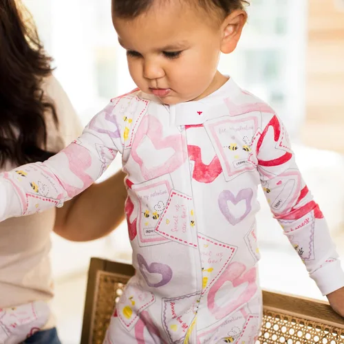 Vista 65 de Burt's Bees Baby Pijama para bebé niña, 100% algodón orgánico, pijama de una pieza, overol diagonal con cremallera, ajuste cómodo