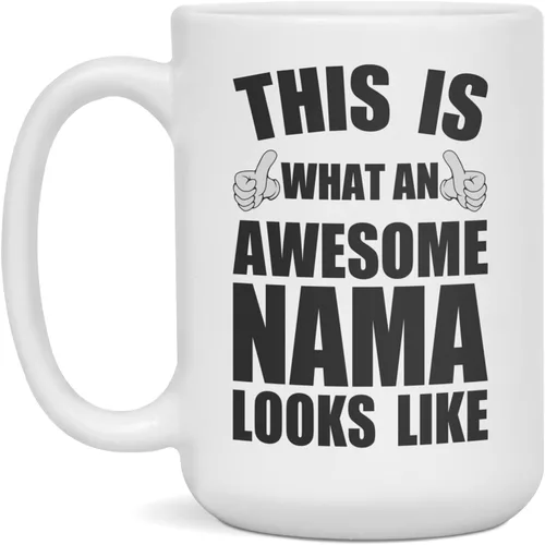 Vista 3 de This Is What An Awesome Nama Looks Like, 11-Ounce White