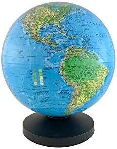Vista 2 de Replogle Globo Iluminador Autorgiratorio - Azul - Físico, Político - Base de plástico - Globo