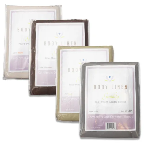 Vista 7 de Body Linen Paquete de 10 mantas de masaje de forro polar Gentility™, mantas de spa cálidas, acogedoras y de felpa. Crea ese ambiente perfecto. 54 x