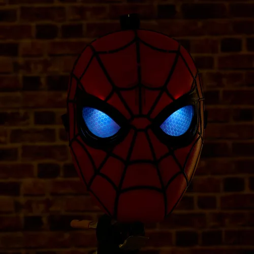 Vista 9 de Marvel Studios Spider-Man: Máscara brillante Wisecrackin' de New Day, juguete electrónico de juego de rol, máscara de disfraz de superhéroe