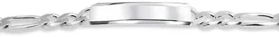 Vista 4 de Bling Jewelry Pulsera personalizada de identificación de hombre de calibre 200 de 0.315in de peso 0.925 con grabado de plata de ley para hombre