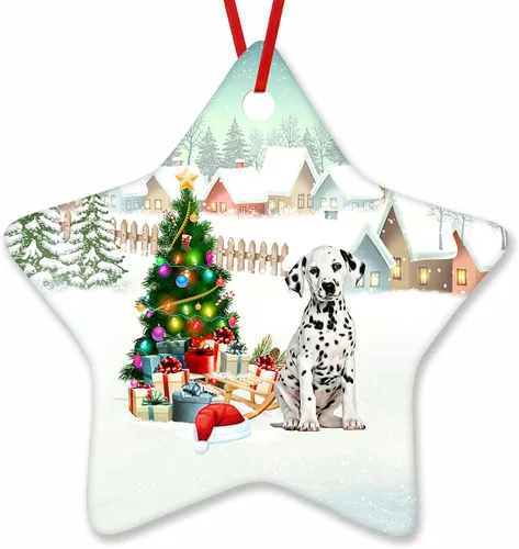Vista 95 de Prezzy Airedale Terrier - Adorno para decoración de árbol de Navidad, regalos lindos para amantes de los perros, para familiares y amigos, nuevo