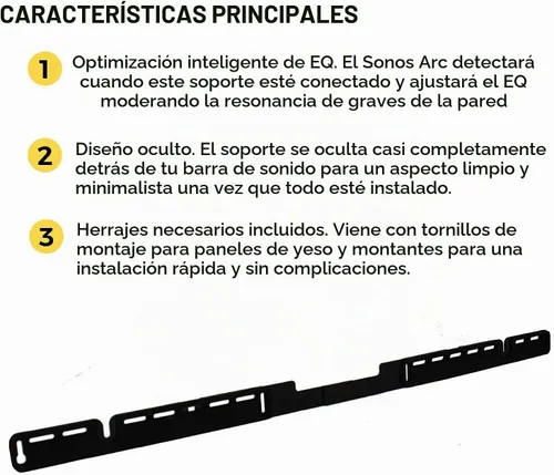 Vista 8 de HumanCentric - Soporte de pared para Sonos Arc & Arc Ultra Sound Bar