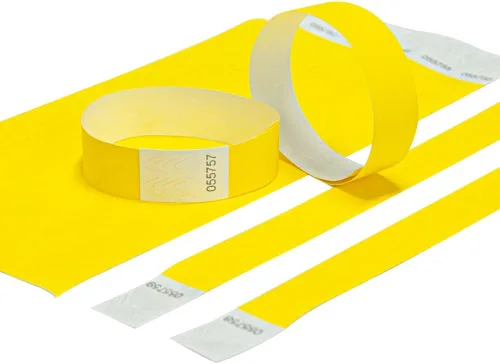Vista 5 de DGBDPACK 500 Pcs Pulseras Numeradas 5 colores neón surtidos, correas impermeables y resistentes al desgarro para fiestas