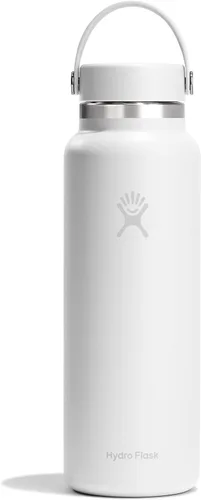 Vista 53 de Hydro Flask Botella de agua – Acero inoxidable aislado – Tapa flexible de boca ancha, antiderrames, a prueba de fugas y recargable en agave de 20