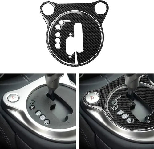 Vista 12 de Juego de calcomanías para consola central de coche, juego de calcomanías de fibra de carbono suave para interior de automóvil compatible con Nissan