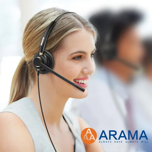 Vista 7 de Auriculares para teléfono de 0.098 in con micrófono con cancelación de ruido e interruptor de silencio, auriculares de teléfono de ajuste cómodo