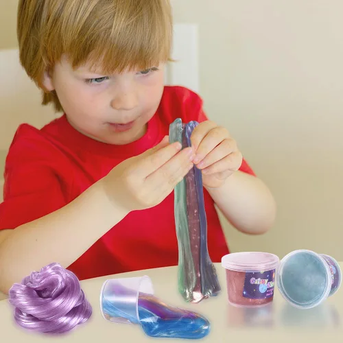 Vista 6 de Favores de Fiesta para Niños Kit de Slime Galaxia, Paquete de 30 Masilla Rica y Colorida a Granel, Lodo para Alivio del Estrés y la Ansiedad