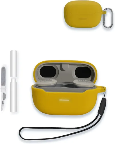 Vista 10 de Funda para JBL Endurance Race TWS True Wireless Sports Earbuds, WUNIAK Soft Silicone Protector, portátil, resistente a los arañazos, a los golpes