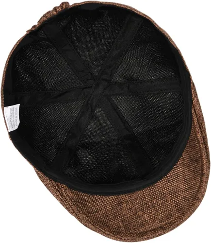 Vista 2 de Boina casual para hombre y mujer, gorra plana hacia adelante, gorra de cabbie Newsboy estilo Gatsby transpirable Boina gorras de malla Boina