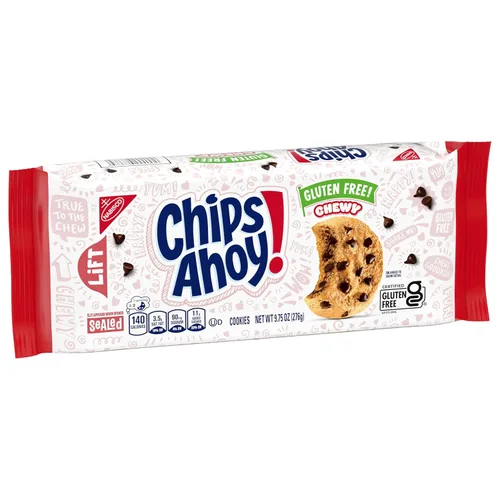 Vista 10 de CHIPS AHOY! Galletas masticables sin gluten con chispas de chocolate fudgy, 9.75 oz Certificado Kosher