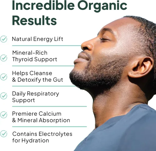 Vista 4 de Cápsulas de musgo marino salvaje orgánico de Organics Ocean - Musgo marino irlandés 100% orgánico con clorella orgánica, fucus y vitamina D