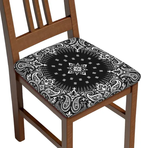 Vista 14 de Juego de 4 fundas de asiento para sillas de comedor, fundas de asiento elásticas modernas de mediados de siglo de los años 50, fundas de cojín
