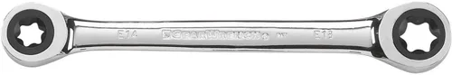 Vista 4 de GEARWRENCH Juego de llaves E-Torx de trinquete de caja doble de 4 piezas - 9224D, plata