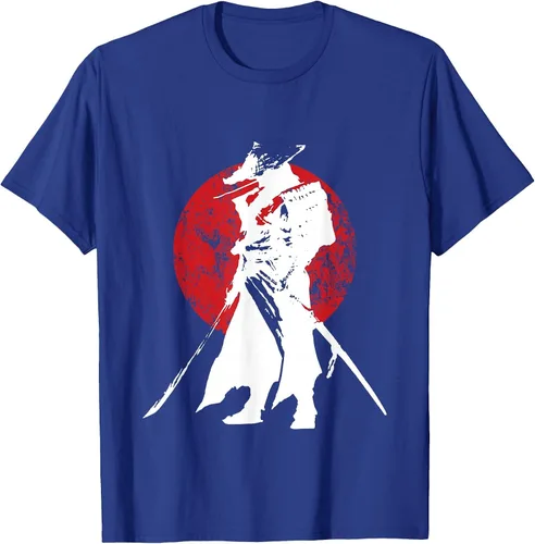 Vista 21 de Vintage Japanese Samurai Retro Bushido Warrior Japan Sword T-Shirt Asphalt Grey