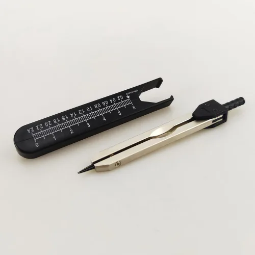 Vista 6 de calibrador ECG EKG negro, regla para redacción de divisor de electrocardiograma Calibre de ECG de acero inoxidable para una medición precisa