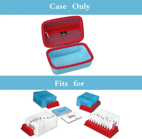 Vista 7 de Mchoi Estuche rígido para Winning Moves Rack-O Retro Package Card Game, funda protectora impermeable a prueba de golpes
