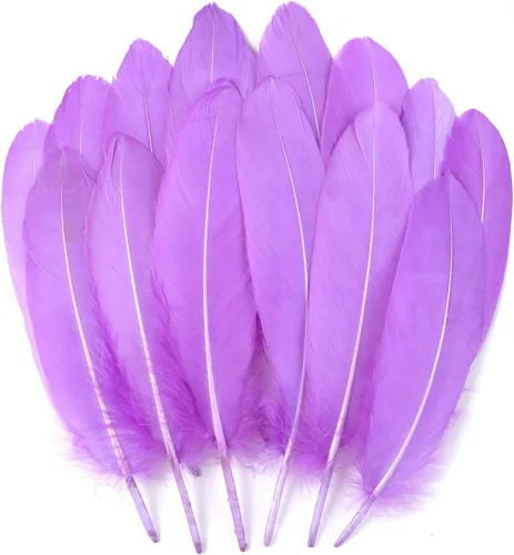 Vista 26 de THARAHT 120 plumas de ganso azul aguamarina naturales a granel de 6-8 pulgadas 5.9-7.9 in para manualidades, bricolaje, cosplay, boda, fiesta