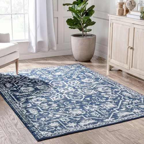 Vista 22 de Well Woven - Alfombra tejida estilo vintage con diseño de medallón, 68 x 120 cm