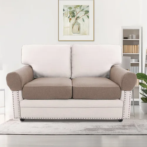 Vista 21 de H.VERSAILTEX Fundas elásticas para sillas de varias piezas, fundas para cojines ajustables para asiento y respaldo