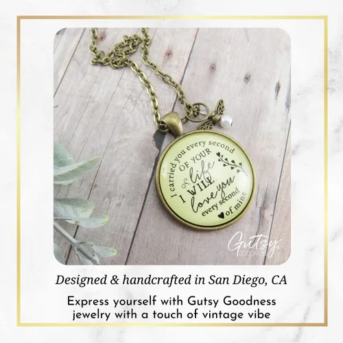 Vista 26 de Gutsy Goodness Miscarriage Necklace Comforting Sentimental Handmade Jewelry For Mom - Pendant, Message Card, Keepsake Gift Box