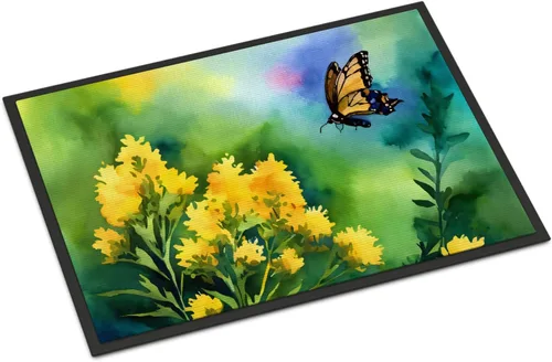 Vista 97 de Caroline's Treasures DAC1621MAT - Felpudo con diseño de camelia en acuarela de 18 x 27 pulgadas, tapete para puerta delantera, para interiores