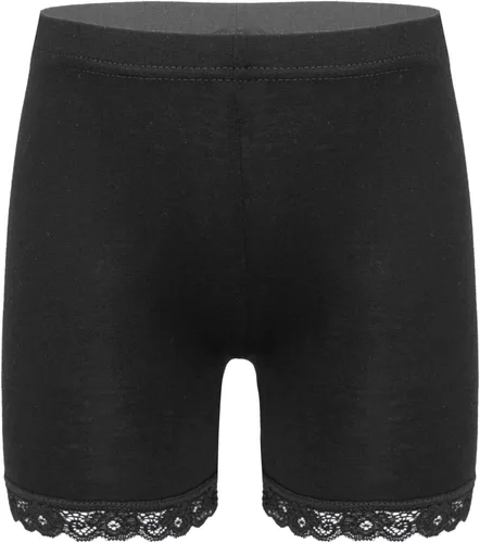 Vista 7 de YiZYiF Paquete de 6 pantalones cortos de algodón con encaje para niñas y niñas, para baile, gimnasia, yoga, atletismo, ciclismo, pantalones cortos