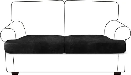 Vista 117 de ANARACHON Fundas de cojín de sofá con aspecto de cuero, juego de fundas de asiento de sofá, protector de muebles para sillón seccional, sofá biplaza