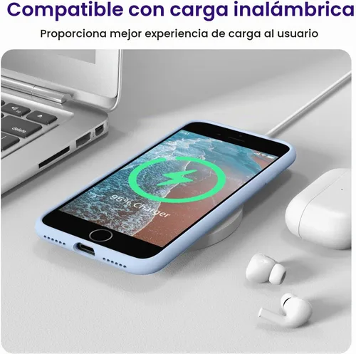 Vista 5 de OTOFLY - Funda para iPhone 8, iPhone 7, serie suave y sedosa, calidad prémium, botones de silicona suave, funda protectora compatible con iPhone 7