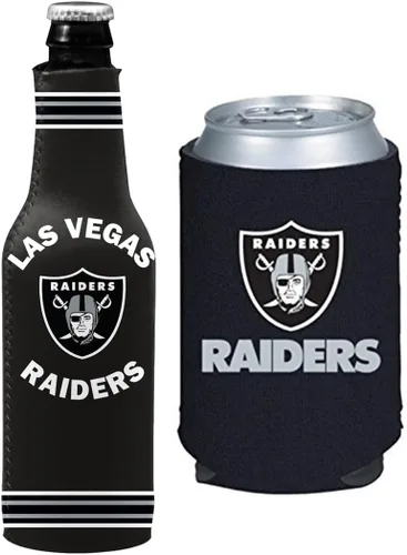 Vista 22 de Soporte aislante para latas y botellas de fútbol americano enfriador de bebidas Huggie (Nueva Orleans (Saints) - Negro) Nueva Orleans (Santos)