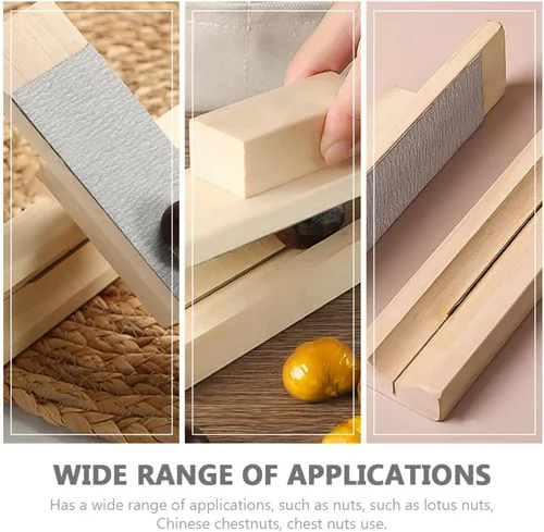 Vista 8 de Angoily Abridor de castañas manual con mango antideslizante, herramienta de cocina portátil ligera para castañas chinas, nueces de loto y nueces